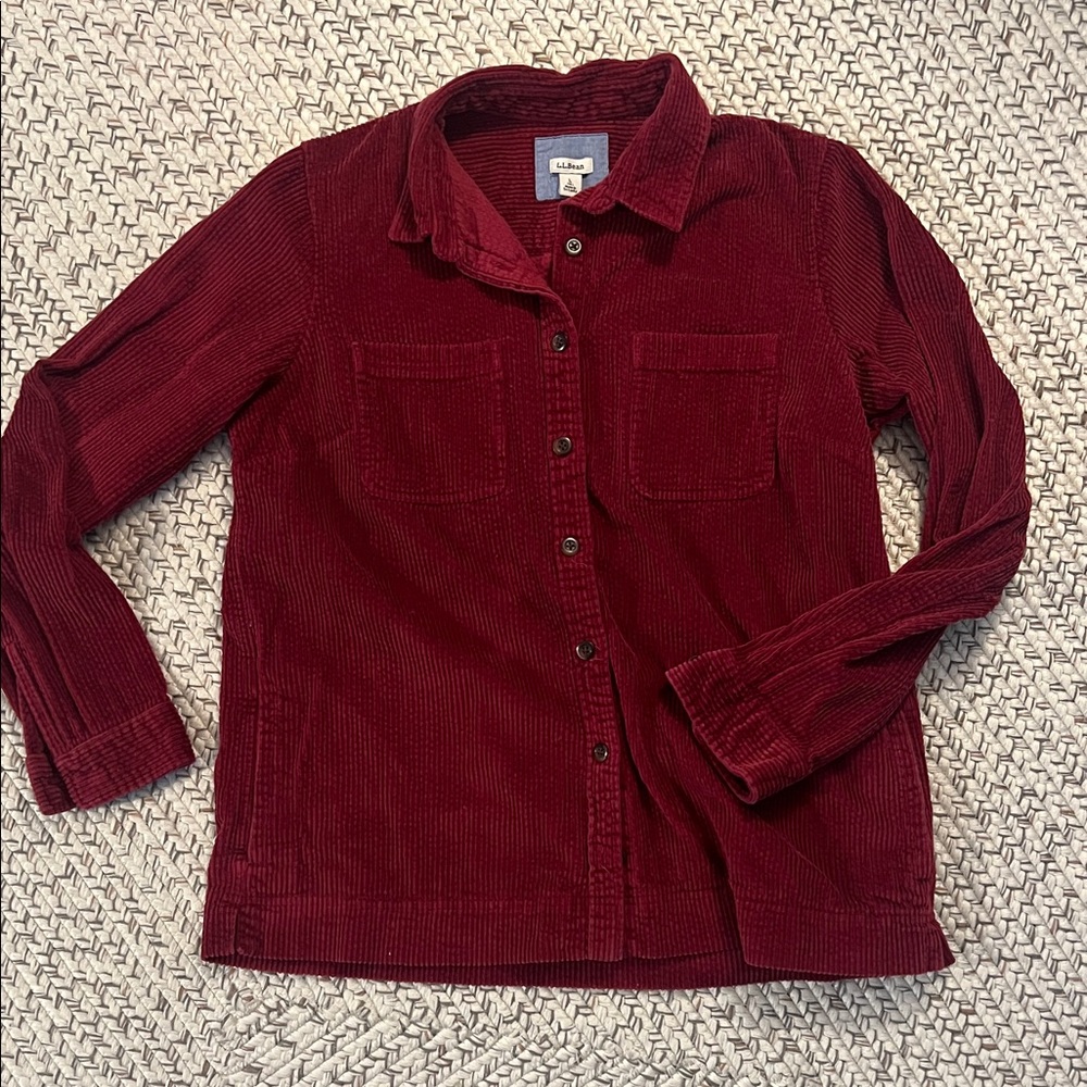L.L. Bean Men's Red Corduroy Shirt